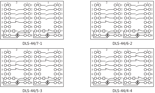 DLS-44/6-2雙位置繼電器內部連接線圖片3